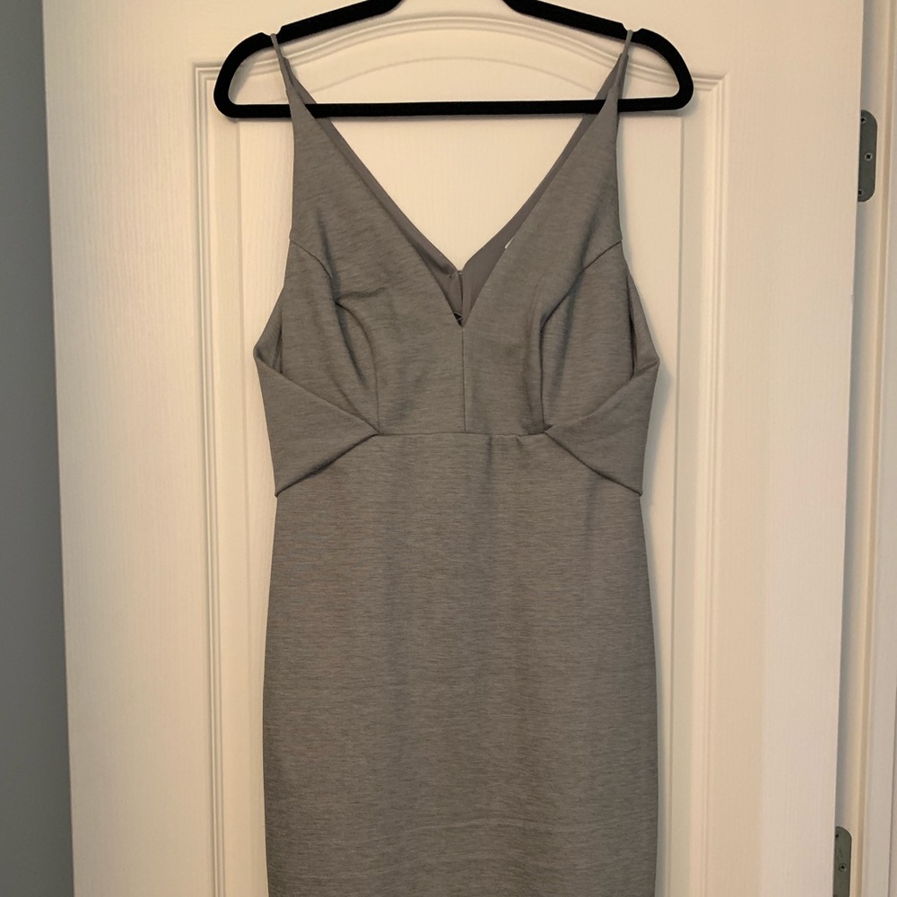 Gray midi dress